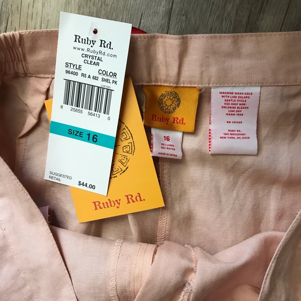 Ruby Rd Light Pink Slacks - Picture 2 of 3